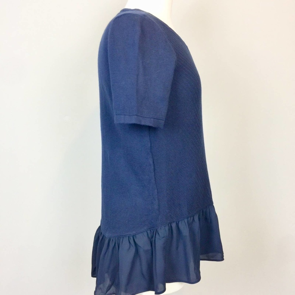 LOFT Short Sleeve Sweater ruffle hem - Picture 4 of 9